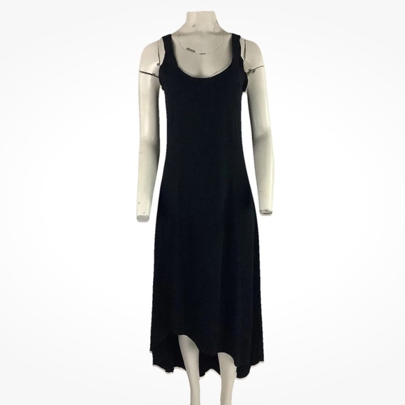GAIAM Dresses & Skirts - Gaiam Sz M Bamboo Hi Low Pullover Casual Travel Midi Stretch Dress Black